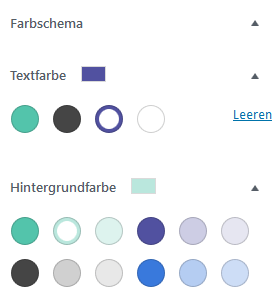 Screenshot of our result. Two color picker controls with different color palettes.